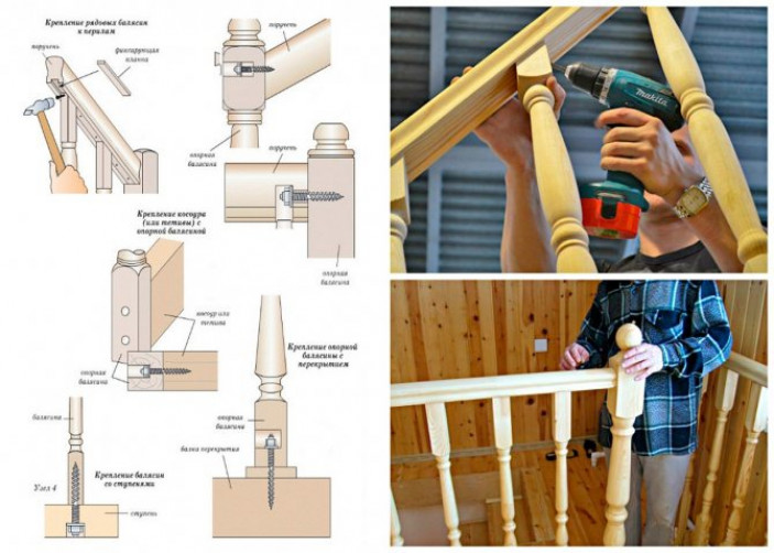 Надежное крепление балясин к тетиве лестницы самостоятельно