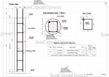 Буронабивной фундамент: диаметры свай и армирование