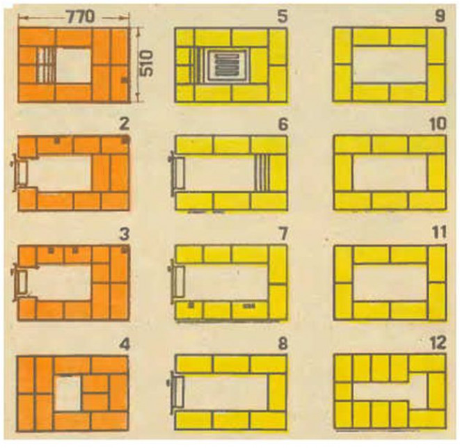 Проекты печей из кирпича примеры