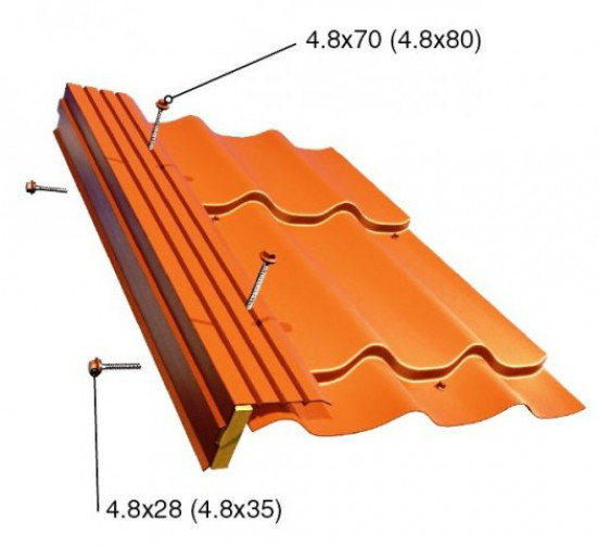 Размеры саморезов для металлочерепицы