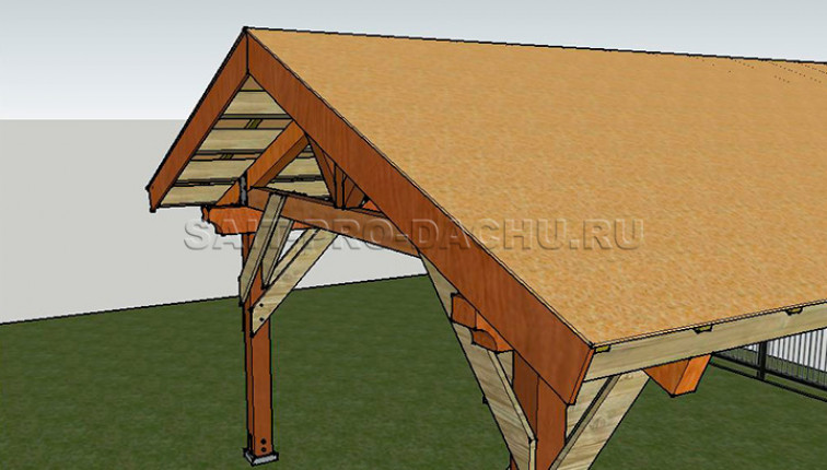 Стропильный скелет и кровля