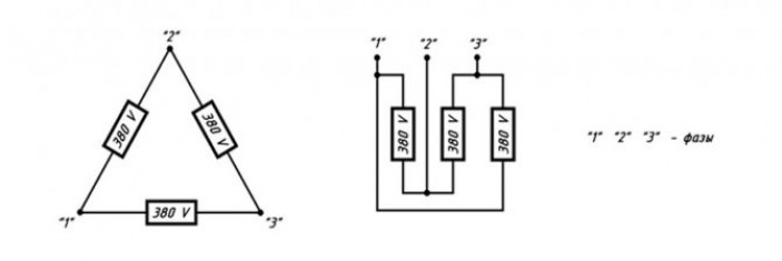 Схемы включения ТЭН в однофазную сеть.