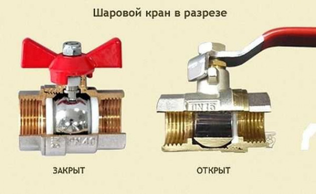 Шаровой кран на радиатор