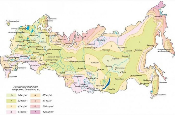 Ветровая нагрузка, расчёт