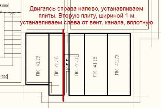 Шаги черчения плана перекрытия и покрытия